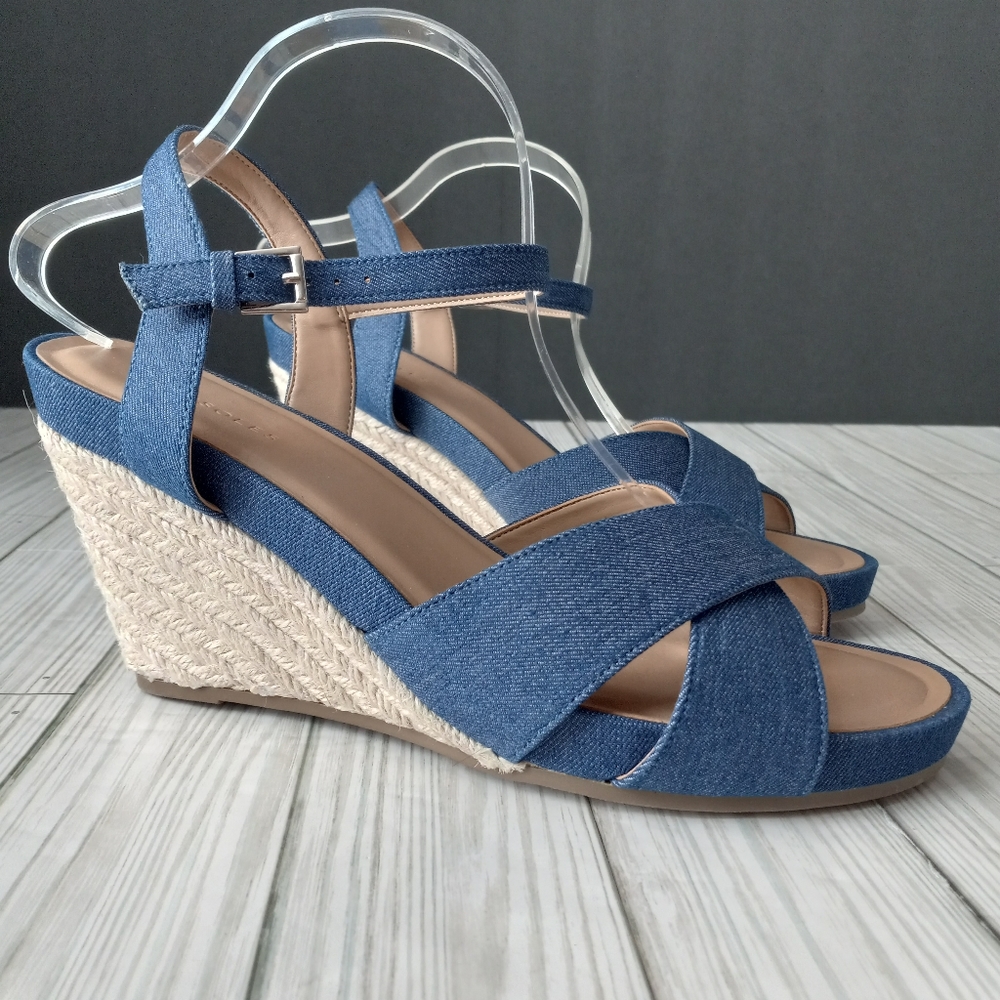 Aerosoles Porter Denim Wedge Sandals